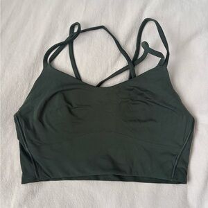 Lululemon like a cloud Strappy Spruced Green Sports Bra